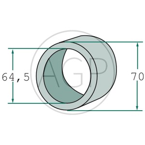 Ložiskový kroužek drobícího válce vhodný pro různé výrobce průměry 64,5 x 70 x 40 mm