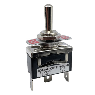 Kolébkový páčkový přepínač 12 a 24 V s funkcí zapnuto/vypnuto/zapnuto