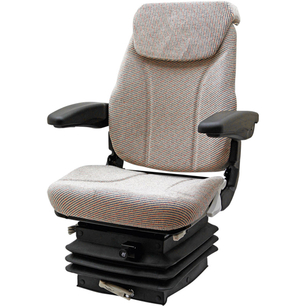 Vzduchová sedačka s látkovým potahem s vlastním kompresorem pro komfort v traktoru