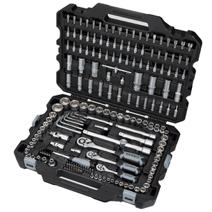 Sada Black Edition nástrčných klíčů 181-dílná v kufru o velikosti 1/4, 3/8, 1/2