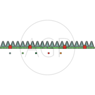 Nůž žací lišty ESM o délce 1170 mm s počtem 23 čepelí, ZT 2+3 / 8+9