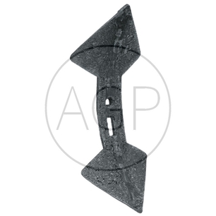 Dvojitá srdcovitá radlice těžká široká 450 x 185 x 20 mm vhodná pro BBG, Kverneland