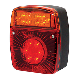 Zadní kombinované LED světlo 12/24 V pro přívěsy, návěsy, nákladní, traktory a stavební stroje (E20 homologace, IP66/IP68)