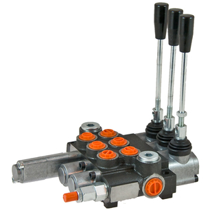 Hydraulický rozvaděč 3 pákový dvojčinný s 1 plovoucí polohou o průtoku 40l/min