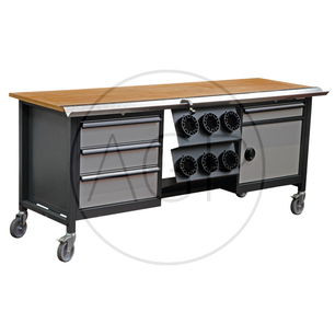 Mobilní řezací stůl se 4 brzditelnými kolečky