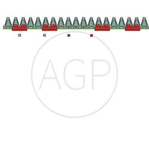 Nůž žací lišty ESM o délce nože 1120 mm s počtem děr 22 čepelí