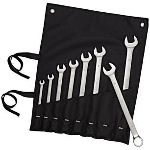 Sada očkoplochých klíčů v provedení XL 8 kusů o velikosti 10 - 30 mm v rolovatelném pouzdře