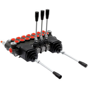 Hydraulický rozvaděč 7 sekční dvojčinný s křížovými páky o průtoku 40 l/min 
