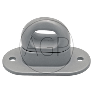 Plachtový třmen plastový se 2 otvory pro oka 42 x 22 mm