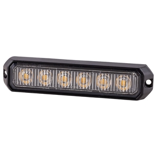 LED výstražné světlo oranžové (stroboskop) 9–30 V, 6× LED, 26 módů, IP67