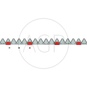 Nůž žací lišty ESM o délce 1370 mm s počtem 18 čepelí, FL 2 / 7