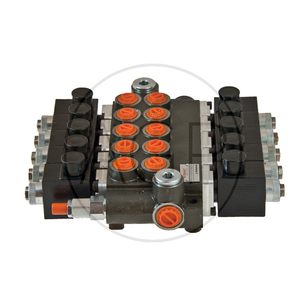 Hydraulický rozvaděč 80L 12V 5x dvoučinný (A-B uzavřený) elektricky ovládaný