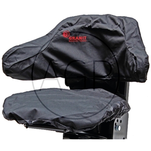 Potah sedačky do traktoru pro sedadla  s oválným opěradlem černý