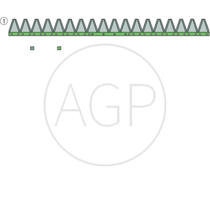 Nůž žací lišty ESM o délce 870 mm s počtem 17 čepelí