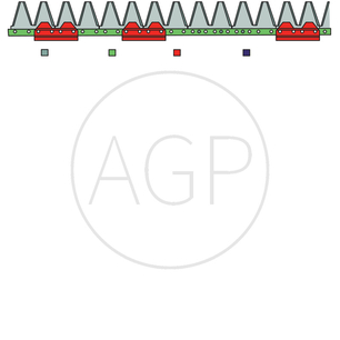 Nůž žací lišty ESM o délce 660 mm s počtem 13 čepelí, FL 3+4