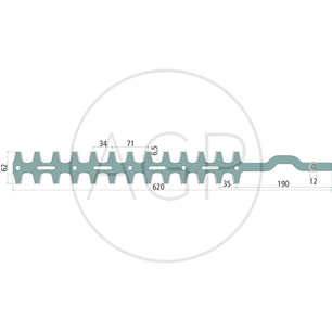 Oboustranný vnější nůž o délce 620 mm pro Echo na typy HCA-2400, HCA-2410