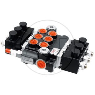 Hydraulický rozvaděč 40 L 12V 3x dvoučinný (A-B uzavřený) elektricky ovládaný.