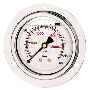 M-FGH-63-0/10-1/4-VA-bar/psi Trubkový pružinový manometr