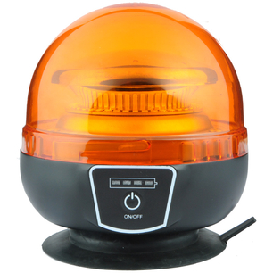 LED Aku maják s dobíjecí baterií s magnetem na 12-24 V se světelnými funkcemi
