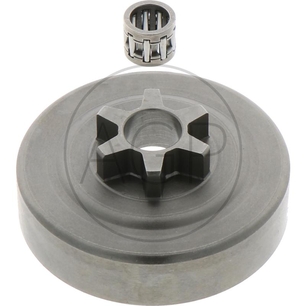 Řetězové kolo s rýhou pro Husqvarna, Jonsered, Partner, Poulan, počet zubů 6, rozteč řetězu 3/8 LoPro, na série 30, 40, 100, 200