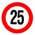 Samolepící fólie označení rychlosti 25 km/h o průměru 200 mm