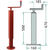 Opěrná noha na oje přívěsu o nosnosti 1000 kg s horní klikou
