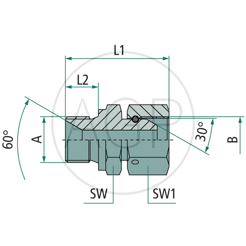 GA M18 M x 3/8 B FS