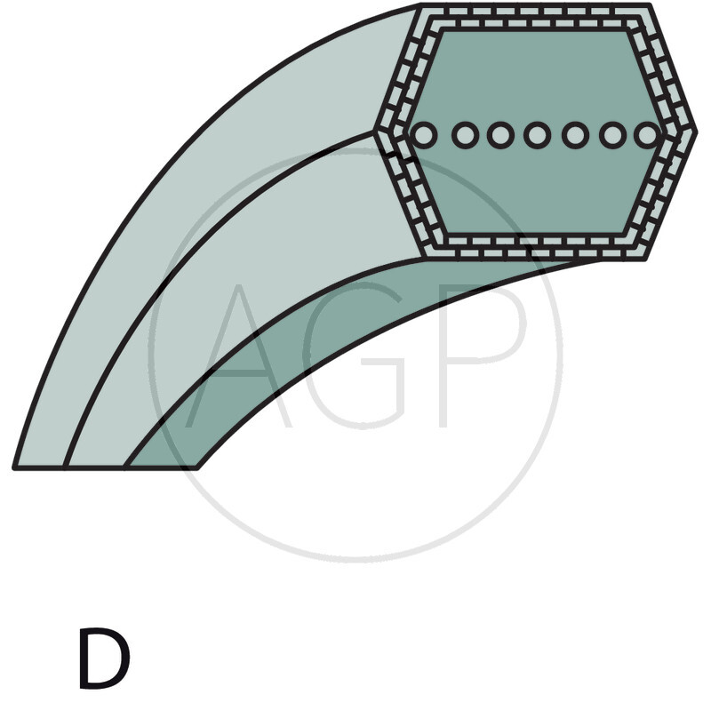 Klínové řemeny Optibelt pro Viking, o rozměrech 13 x 2970