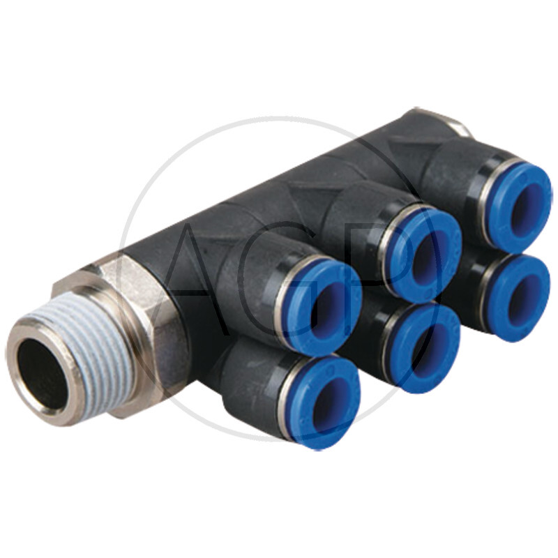 B-YVTEdk3-4-1/8-KU Y-rozdělovač-šroubení