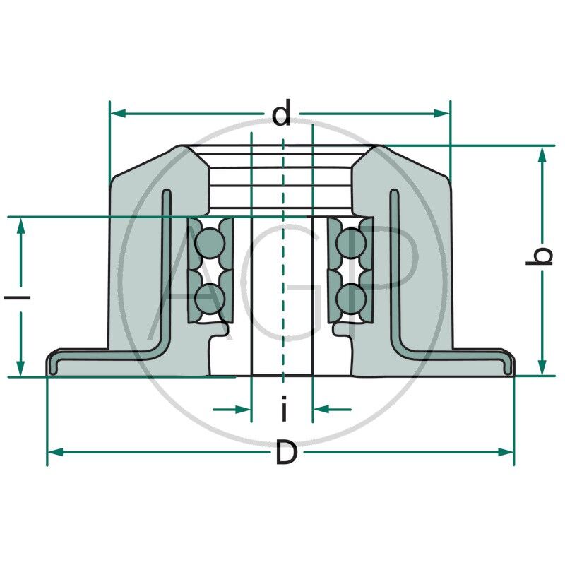 Podpěrná kladka s kroužkem průměr 75 mm, výška 61,5 mm pro bramborový kombajn Grimme