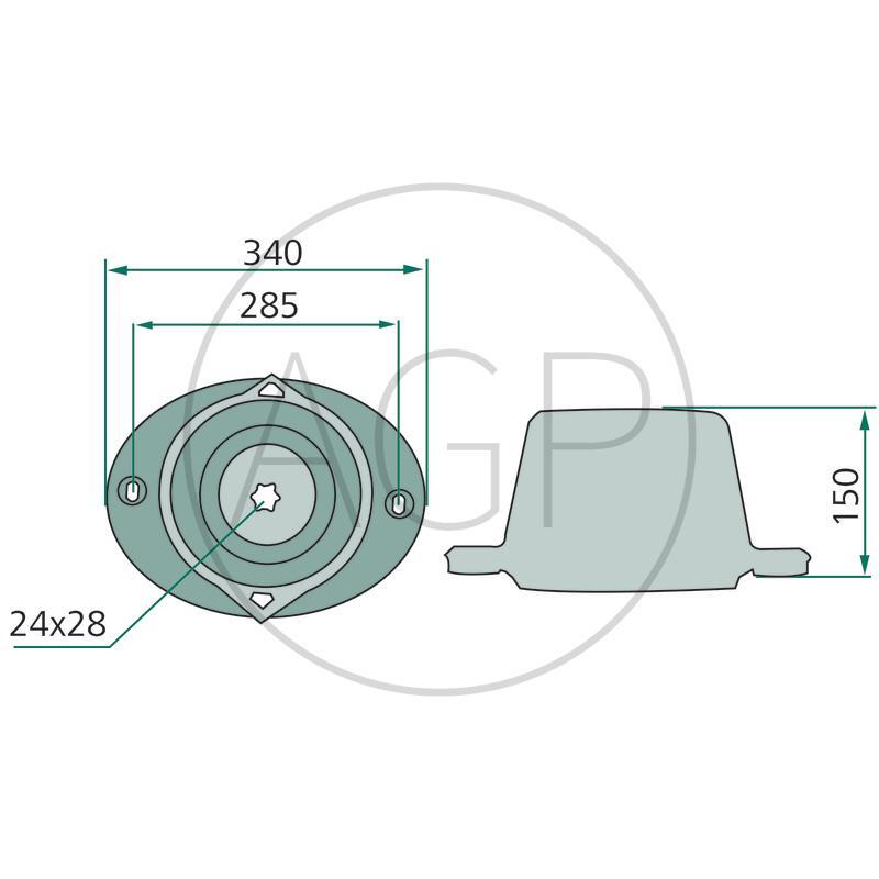 Žací kotouč HD s kloboučkem pro Kuhn, na typy GMD 44, 55, 66, 77