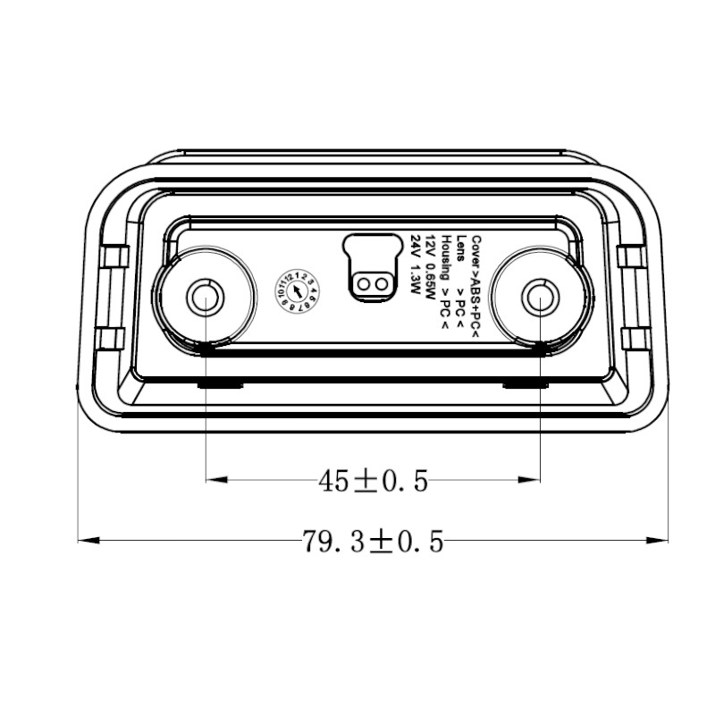 LED osvětlení registrační značky (SPZ) se 4× LED diody na 12/24V