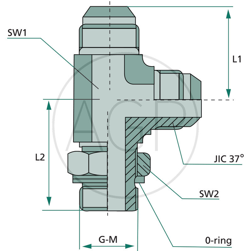 LAE 7/16 M-M JIC x 1/8 M-BSP