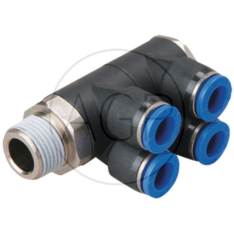 B-YVTEdk2-12-3/8-KU Y-rozdělovač-šroubení