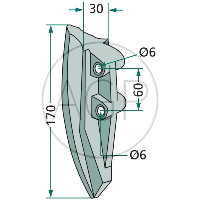 Ostří secí botky vhodné pro Monosem