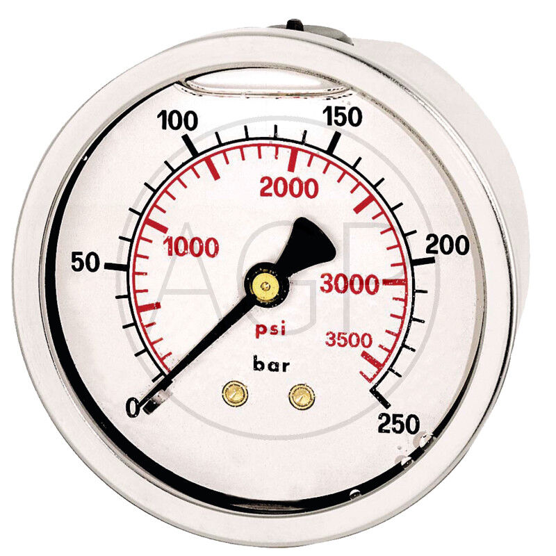 M-GH-63-0/4-1/4-VA-bar/psi Trubkový pružinový manometr