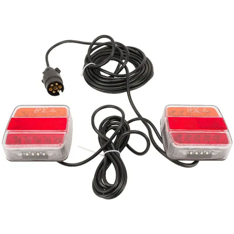 LED koncové světla s magnety o délce kabelu 7,5 m na přívěs