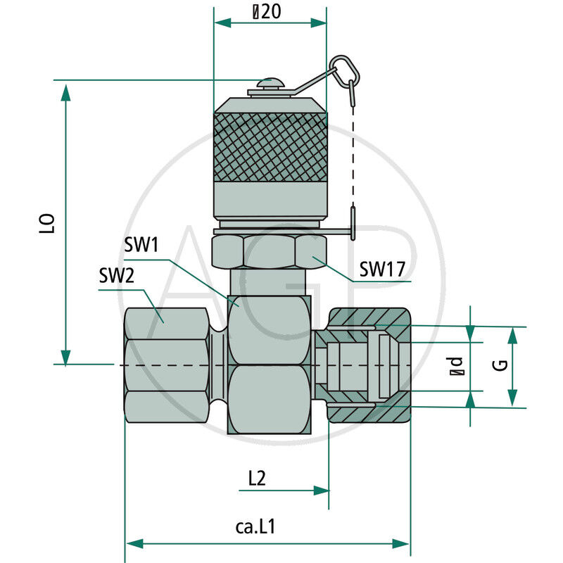 Měřicí spojka M-TV-L 15L (M22x1,5)