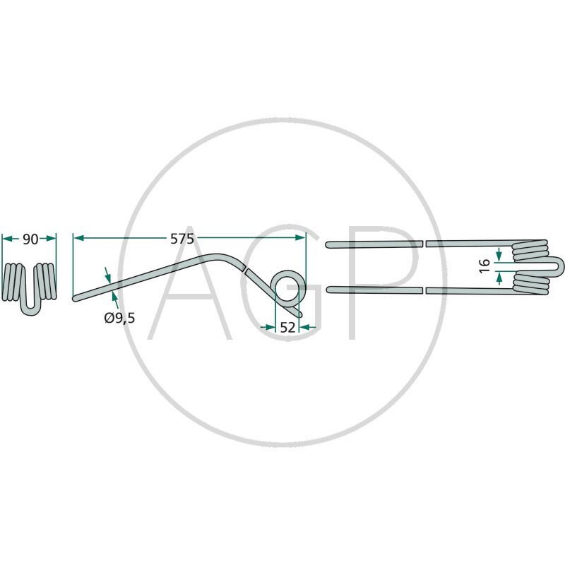 Pero shrnovače vhodné pro Kuhn Giro shrnovače GA 300, GA 381, GA 682, GA 732, shrnovací pero