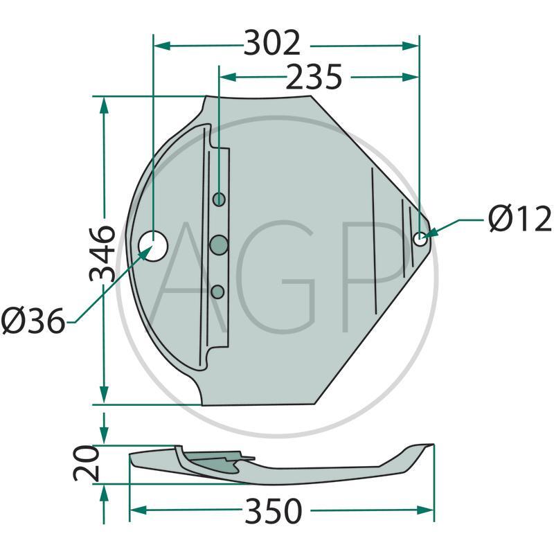 Skluznice levá pro Deutz-Fahr, Vicon/PZ