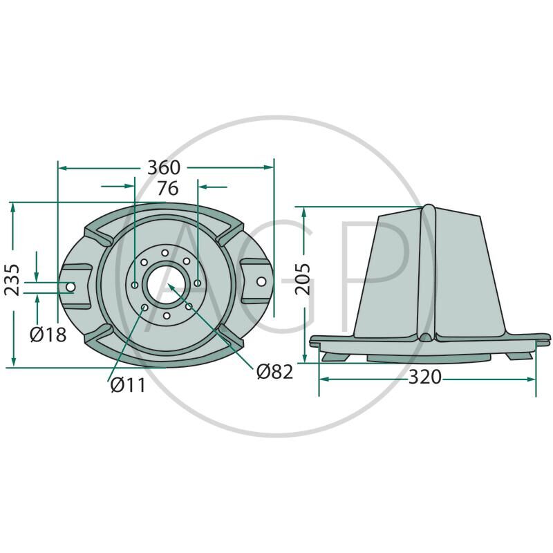 Žací kotouč pro Krone, na typy 243RS, 283RS, 323RS, AFL 243RS, 283RS