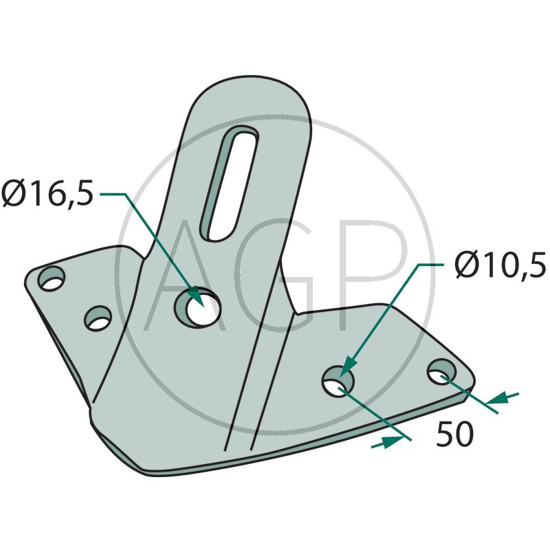 Držák na křídlové ostří vhodný pro těžké kultivátory Frank, Köckerling, Rau, Vogel a Noot