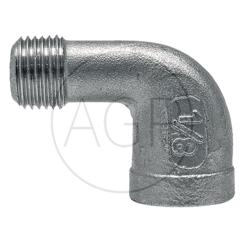 Koleno s přípojem 1/8, 90°, 1x vnitřní a 1x vnější závit