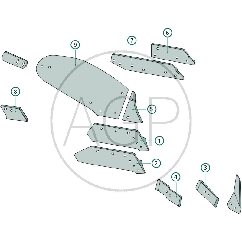 Odhrnovačka-přední díl levé provedení pro Kuhn