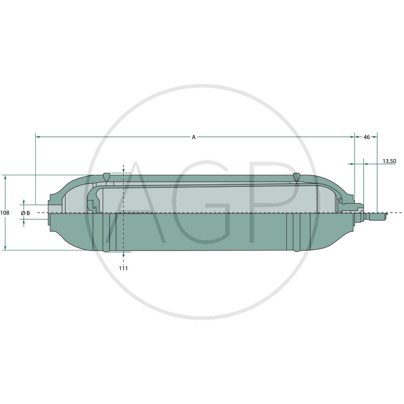 Tlakový membránový akumulátor 2500 cm? G3/4
