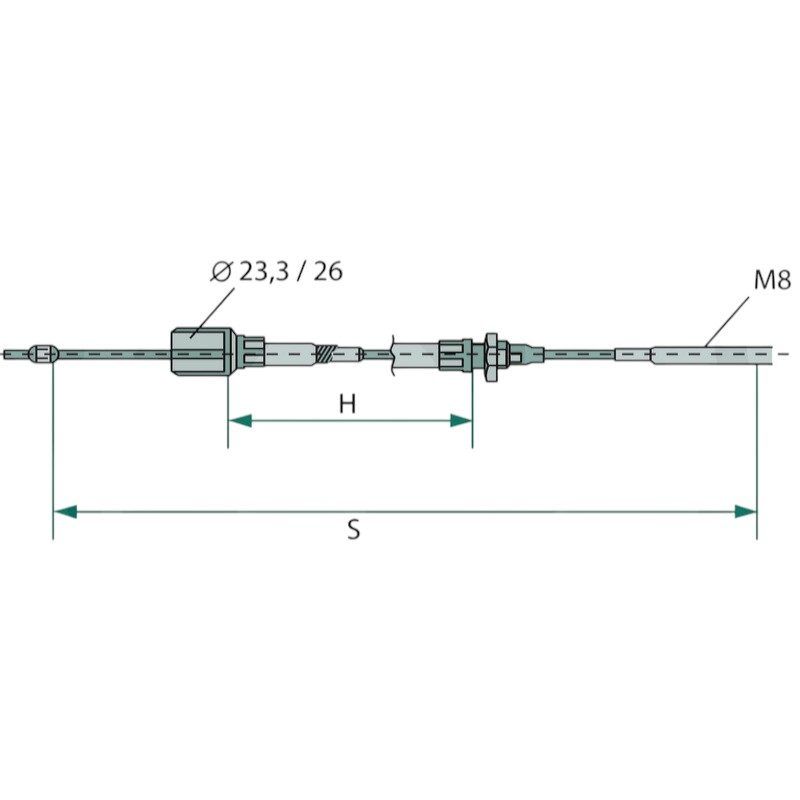 Brzdové lanko AL-KO 299711 o délce 1230 mm a délce pouzdra 1020 mm pro přívěsy do 3,5 t