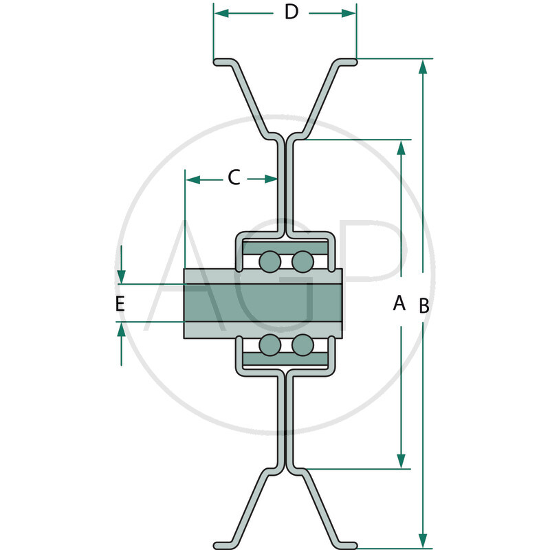 Kotouč klínového řemene pro John Deere, na typy 110, 112, 130, 160, 260, 261, 32, 321, 32A, 338, 37, 37 A, LT 155, LT 166, LT 170, LT 170, LT 180, STX 30