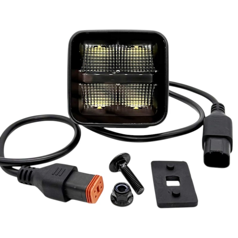 Pracovní LED světlo 12/24 V s oranžovo-bílým obrysovým světlem o světelném výkonu 2779 lm