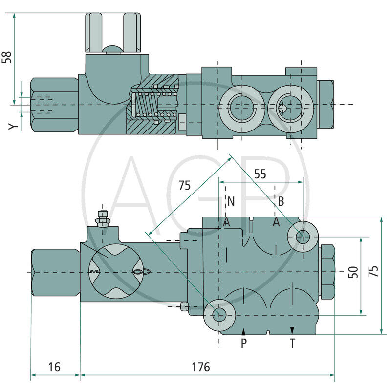 Brzdový ventil FN20 s nastavením zátěže