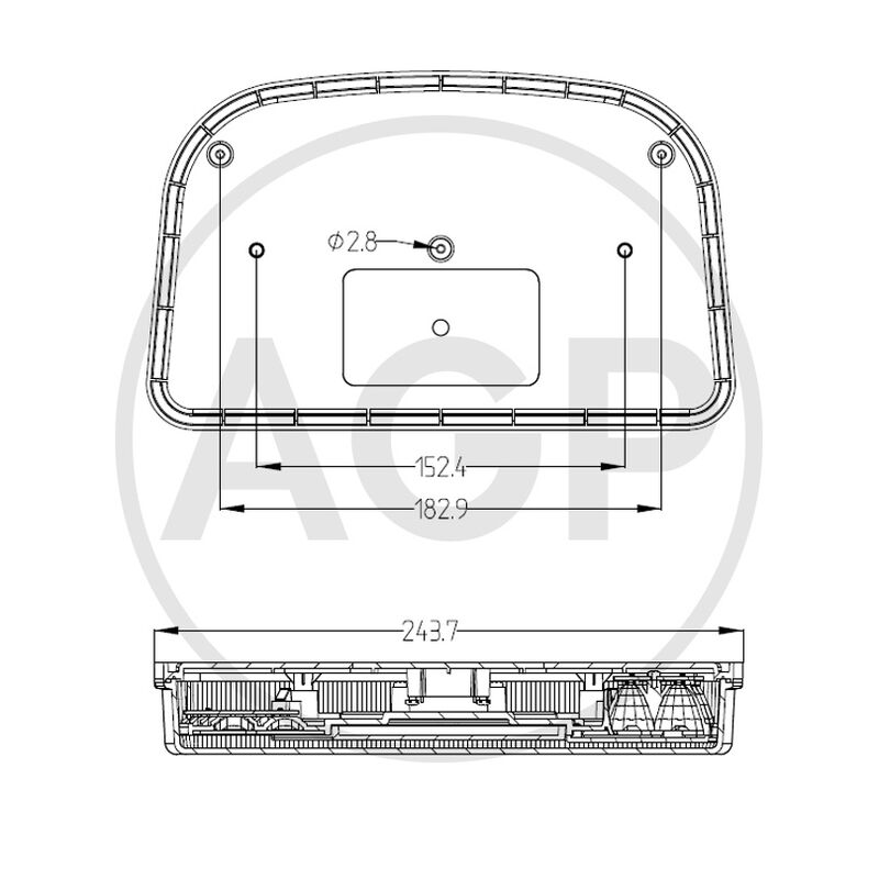 LED zadní svítilna, pravé skupinové světlo s připojením na 5-ti pólový konektor